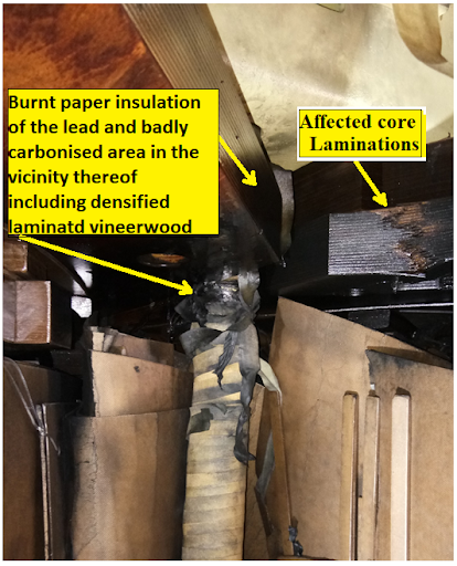 Carbonized winding lead